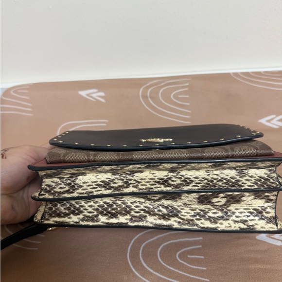 Coach Black and Brown Bag with Gold Chain - Picture 9 of 9